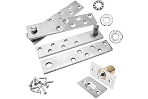 TamBee Hidden Door Hinge Pivot Door Hinge Hardware Heavy Duty Secret Door Hinges Hidden Bookcase Hinges Stainless Steel Invisible Hinge Hardware with Door Ball Catch