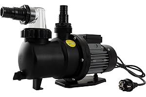 anaterra® Poolpumpe - 9.500/7000 L/h, für Sandfilteranlage, 550/250W, Selbstansaugend, Vorfilter, Leise, Schwarz - Schwimmbadpumpe, Filterpumpe, Umwälzpumpe Pool (250, Watt)