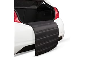 Walser Mata ochronna progu bagażnika, uniwersalna ochrona zderzaka dla psa, mata ochronna do bagażnika psa, uniwersalna, ochrona krawędzi bagażnika, mata ochronna dla psa, 80 x 64 cm, czarna