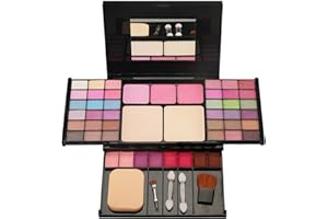 Pure Vie Set di Trucchi Completo, Professional Kit Trucchi Make Up Completo Palette Regalo Trousse Trucco Donna Ragazza, All in One Valigetta Trucchi Lucidalabbra Ombretti Highlighter Blush
