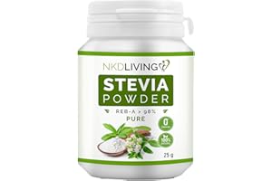 NKD Living Stevia Pulver, 100% Stevia (Steviosid), 98% Reb-A, 25g
