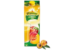 ‎PFANNER Pfanner Pfirsich Nektar (1 x 2 l) – Fruchtnektar mit mind. 25% Fruchtgehalt – Getränk aus Pfirsichen