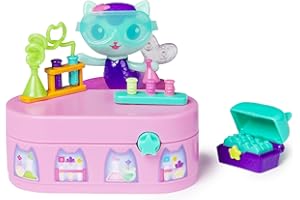 Gabby's Dollhouse, Figurine de fête Mercat, Figurine Mobile avec Meuble et Accessoires de Maison de poupée, Jouets pour Enfants pour Filles et garçons à partir de 3 Ans