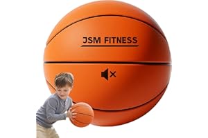 JSM FITNESS Silent Basketball Größe 7 – 24cm Lautloser Basketball aus Schaumstoff – Airless Indoor Ball für Kinder & Erwachsene – Soft Ball mit Realistischem Bounce für Wohnung & Training