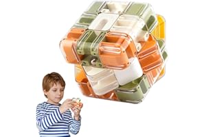 OAMGER Großes Labyrinth 3D Puzzle Würfel, 3D Puzzles Maze Cube, 2-in-1 Kugellabyrinth Zauberwürfel Spielzeug, Logik- und Konzentrationsspielzeug für Kinder & Erwachsene, Lernspielzeug Geschenk (A)