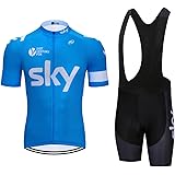 XinXinSHOP SKY Cycling Jersey Men's Short Sleeves Breathable Tights Suit Shirts Cycling Jersey Set