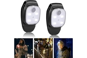 SYLANDA Lampada a LED a clip, 4 modalità, luce lampeggiante, luce lampeggiante USB, ricaricabile, luce frontale a LED, luce lampeggiante, luce per corsa, jogging, campeggio, escursionismo (2)