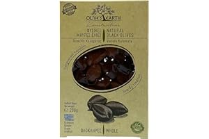 OLIVE'S EARTH Olive’s Earth Olives Noires Grecques Kalamata – Pack de 4 x 200 g (Total 800 g) | Olives Authentiques de Grèce | Variété Traditionnelle Charnue | Sans Conservateurs