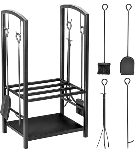 Porte-Bûches Quick Star Métal Anthracite 113x25x115cm - Housse De Protection Incluse
