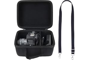 co2CREA Duro Viaggio Caso Copertina per Canon EOS M50 / Canon EOS M50 Mark II Fotocamera Mirrorless（Nero+con cinghie）（solo scatola）