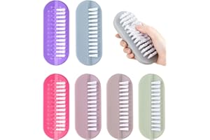 Ninnyi 6Pcs Nail Brush, Colorful Two Sided Plastic Brushes for Cleaning Nails for Women Men Manicure Scrubber