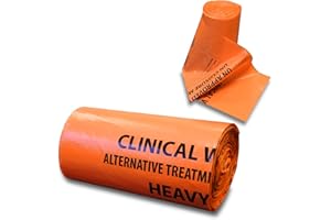 RE-GEN Biohazard Entsorgungsbeutel für klinische Abfallsäcke (1 Rolle, 25 einzelne Beutel) Größe 71 x 99 cm, 90 Liter, 5 kg Tragkraft, UN-zertifiziert