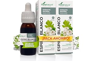 Soria Natural Extracto de Espino Blanco - Cuida tu Sistema Cardiovascular, Apoya la Circulación Sanguínea - Extracto Natural Hierbas - Botella con 50ml - PACK 2 (2)