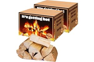 ‎FLAMEUP flameup kammergetrocknetes Brennholz 25 cm Kaminholz Kiefer Holz Auswahl 5-500 kg Kiefernholz Für Ofen und Kamin Kaminofen Feuerschale Grill Feuerholz Holzscheite, Menge:60 kg