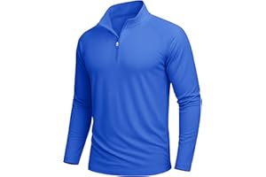 MAGCOMSEN UV Shirt Herren UPF 50+ 1/4 Reißverschluss Funktionsshirt Langarm Rashguard Sportshirt Sweatshirt Longsleeve