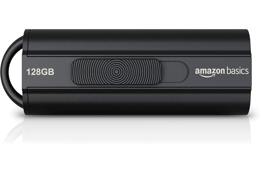 Amazon Basics Memoria flash USB 3.1 de 128 GB, velocidad de lectura de hasta 130 MB/s, Negro