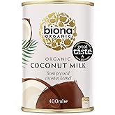 Biona Organic Coconut Milk 400 ml, Pack of 6 - Great Taste Award 2024 Winner - Dairy Free, Naturally Vegan - Pressed from Coc