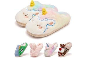 Guyarns Kids Slippers for Girls,Unisex Toddler Boys Slippers Christmas House Plush Warm Bedroom Shoes Indoor