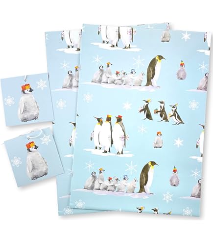 Design By Violet Happy Christmas Penguin Gift Bag And Card Set