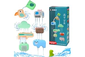 KISPATTI Giochi Bagnetto, Giochi Bagnetto per Bambini, Giochi Doccia per Vasca Da Bagno Giochi Acqua, Giocattoli da Doccia con Ruota d'acqua Giocattolo Che Nuota per Neonati Ragazzi Ragazze 1 2 3 4 Anni