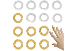 Neodtx Anillos de acupresión para dedos, 14 unidades de anillos de masaje para dedos, anillo antiestrés, anillos de artrosis para dedos, anillo de ansiedad, masajeador sensorial de dedos y promoción