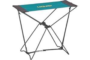 Uquip Mini sgabello pieghevole da campeggio, da campeggio, da pesca, 100 kg, colore: blu/grigio