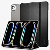 Spigen iPad Pro 13" (2025/2024) ile Uyumlu Kılıf Smart Fold Stand &ouml;zellikli Vegan Deri Siyah Kapak - ACS07015 (Spigen TR Gara