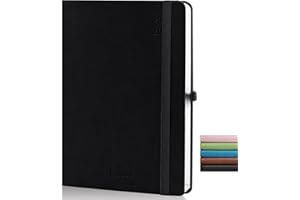 FASOOD Kalender 2023 2024 A5, Tagesplaner, Schülerkalender, Lehrerkalender, Schulplaner Cover mit PU-Leder, Stiftschlaufe -Aug 2023 - Dez 2024, Schwarz