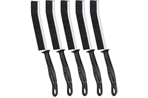 Hmseng Cepillo de limpieza para grietas, 5 cepillos de limpieza de mango largo, multifuncional, para azulejos de baño, cepillo de limpieza fino para esquinas estrechas en el hogar, cocina y ranura de