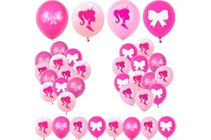 BDSHUNBF 36 Pezzi Palloncini Rosa, Decorazioni per Feste, Palloncini in Lattice, per Feste di Compleanno, Princess Accessori per Bambini Feste a Tema