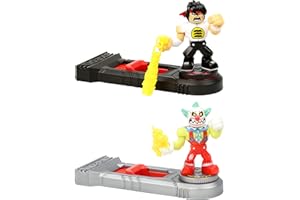 Akedo Ultimate Arcade Warriors Versus Pack Chux Lee Vs Crackup Mini Battling Action Figures Ready, Fight, Split Strike, 5.56 x 10.8 x 8.79 cm