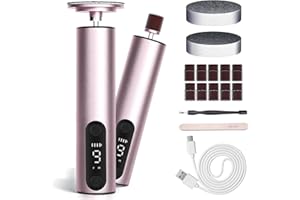 Jianyana Lima Electrica Pies Durezas 2 En 1，9 Velocidades Ajustables Con Pantalla Digital Pedicura Profesional Para Pies Limador De Durezas Electrico Con 2 Cabezales De Pulido Reemplazables
