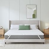 Novilla Topper Viscoel&aacute;stico 135x190 5 cm, Topper Colch&oacute;n de Gel, Sobrecolch&oacute;n Memory Foam Mattress Topper, Topper de Bamb&uacute;,