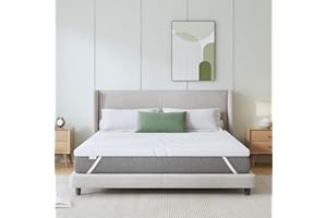 Novilla Surmatelas 140x190, 7.5CM, Surmatelas en Mousse à Mémoire de Forme Gel, Mousse Confort, Doux pour la Peau et Doux, avec Design Antidérapant et Certification de Sécurité, Lavable