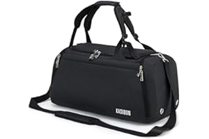 KASIBON Sports Duffle Bag with Shoes Compartment and Wet Pocket, 42L Waterproof Gym Bag for Men and Women, Durable Travel Duffel Bag with Shoulder Strap and Combination Lock