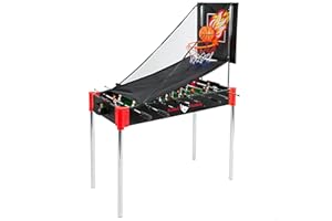 COLORBABY CB Games - Mesa multijuegos 12 en 1, Futbolín, Ping-Pong, Hockey, Baloncesto, Juegos de Mesa, 90x43x68 cm, Futbolines para niños, Futbolín Infantil, Regalo para Toda la Familia (85420)