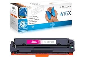 LOSMANN 415X Toner kompatybilny z HP 415X 415A W2033X W2033A toner zamiennik do HP Color Laserjet Pro MFP M479fdw M479fnw M479fnw M479fdn M479dw M454dn M454dw M479 M454 M4800 f (Magenta) )