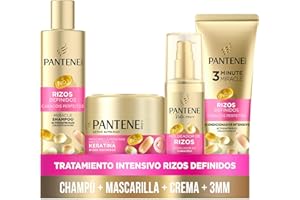 Pantene Rizos Definidos Champú Miracle 250ml, Mascarilla 300ml, Acondicionador 3MM 220ml, Moldeador De Rizos 145ml,