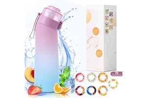 Czen Air Scent Flavoured Water Bottle With 7 Flavour pod | BPA-Free, Scented, 0 Sugar & 0 Calorie | Ideal Sports Bottle for Fitness, Outdoor & Gym | Fruit Fragrance Starter Set (Pink Blue)