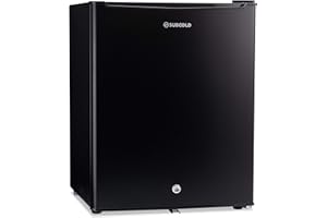 Subcold Eco75 Mini Fridge Black | Table-Top Model | Counter-Top Fridge | Solid Door with Chiller Box | Lock & Key | Energy Efficient (74L, Black)