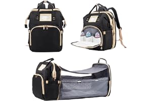 AZOOKEN Baby Changing Bag Backpack,Multifunction Baby Bags Mummy Shoulder Bag for Travel Shopping Camping with Bed Unisex for Moms & Dads