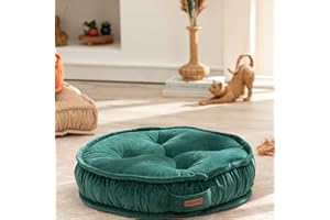 ‎ENGLISH HOME ENGLISH HOME Bodenkissen Rund, Groß Sitzkissen Boden, Dekorative Maschinenwaschbar Sitzerhöhung, Weich Dicker Stuhlkissen, Meditationskissen, Yogakissen, Haustierbett, 57x14 cm, Grün