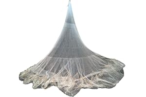 CINGHI LUSSO Red de pesca para pesca, fácil lanzamiento, red de fundición hecha a mano, red de nailon fundido de 8 pies, 10 pies, 11 pies, 13 pies de altura con plomero de hierro resistente