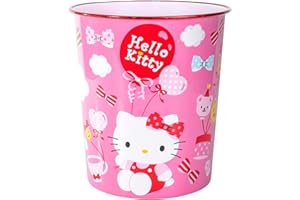 STOR Hello Kitty Kids Childrens Waste Bucket Paper Bin Basket for Bedroom Study Desk Dustbin