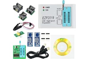 XTVTX EZP2019 Hochgeschwindigkeits-USB-SPI-Programmierer mit 4 getesteten Basisunterstützungen für Block 24 EEPROM, für 25 Flash 93 EEPROM