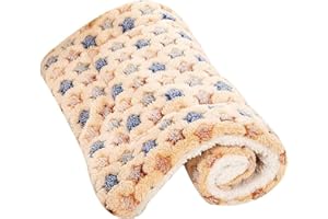 Hoylson Copertine in Pile per Cani Gatto Animali Domestici Cucciolo Coperta Soffice Lavabile(Marrone,70 * 55 cm)