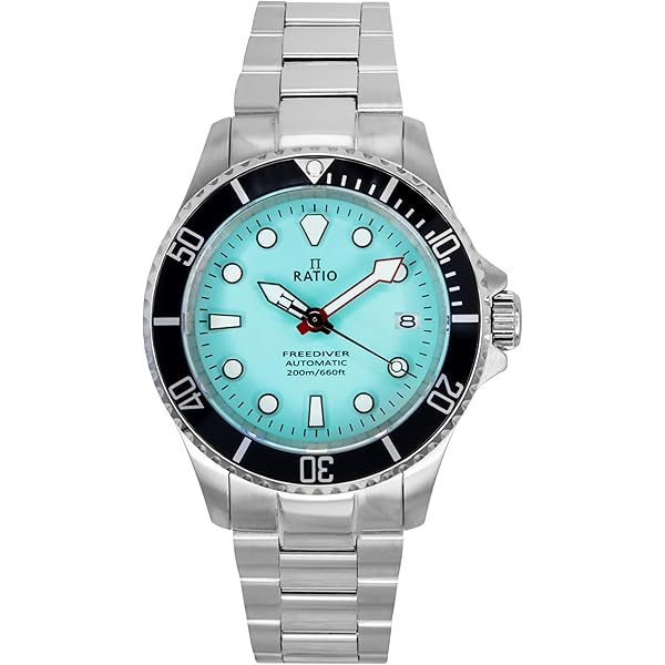 RATIO FreeDiver - Orologio subacqueo professionale con cristalli di zaffiro, movimento automatico Miyota, impermeabile fino a 500 m, orologio subacqueo da uomo, Arancione, Subacqueo