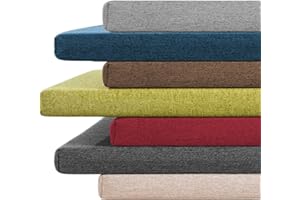 Waigg Kii Cuscino spesso per panca a 2 o 3 posti, cuscino per panca da giardino, 80/100/120 cm, per dondolo e patio, interni ed esterni (60 x 30 x 2 cm, nero)