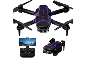 FAKJANK Mini Droni con Fotocamera 720P HD,X19 Drone Pieghevole con 2 Telecamera per Bambini/Adulti,WiFi Giocattoli RC Quadcopter Drones,Altitudine Hold,Modalità Headless per Principianti,3D Flip,2 Batteries