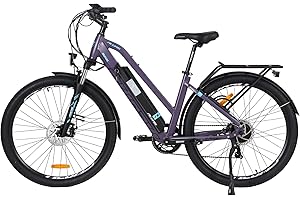 ‎HYUHOME Hyuhome E-Bikes für Erwachsene Herren und Damen, 27,5 Zoll Ebikes Fahrräder, volles Gelände, 250 W, 36 V, 12,5 Ah, Mountainbike, E-MTB Fahrrad, Shimano 7-Gang-Doppelscheibenbremsen für Outdoor Pendler